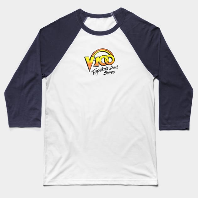 V100 Faded 80s Baseball T-Shirt by TopCityMotherland